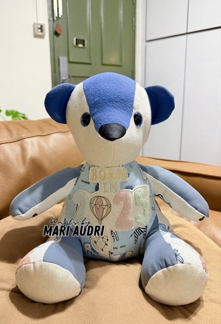 Memory Bear Keepsake (Category: Babies & Kids Fashion) located in Singapore. Submitted by CraftsbyMariAudri (Listing ID 1441093377, Image 1). Description: Turned your baby’s outgrown clothing into a keepsake. Gave those memories a new life!🥰 Message me for more details and turnaround time..