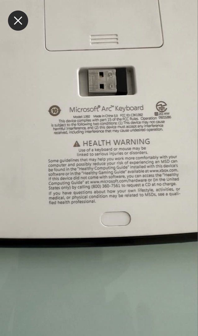 Microsoft Arc Keyboard Model 1392 Wireless - Qwerty469398013399552004