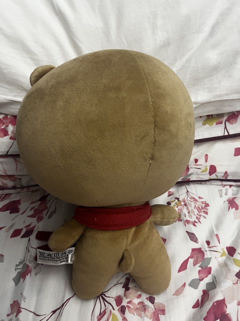 MINISO Life Brown Bear Plush with Red Scarf (Category: Toys & Games) located in San Juan City. Submitted by jwipshcart (Listing ID 1441118554, Image 2). Description: - Adorable brown bear plush toy from MINISO Life. - Features a charming red scarf. - Super soft and huggable material. - Ideal for collectors or as a thoughtful gift. - Approximately 45 cm in size. - Payment: GC4SH, Shipment: J&T.