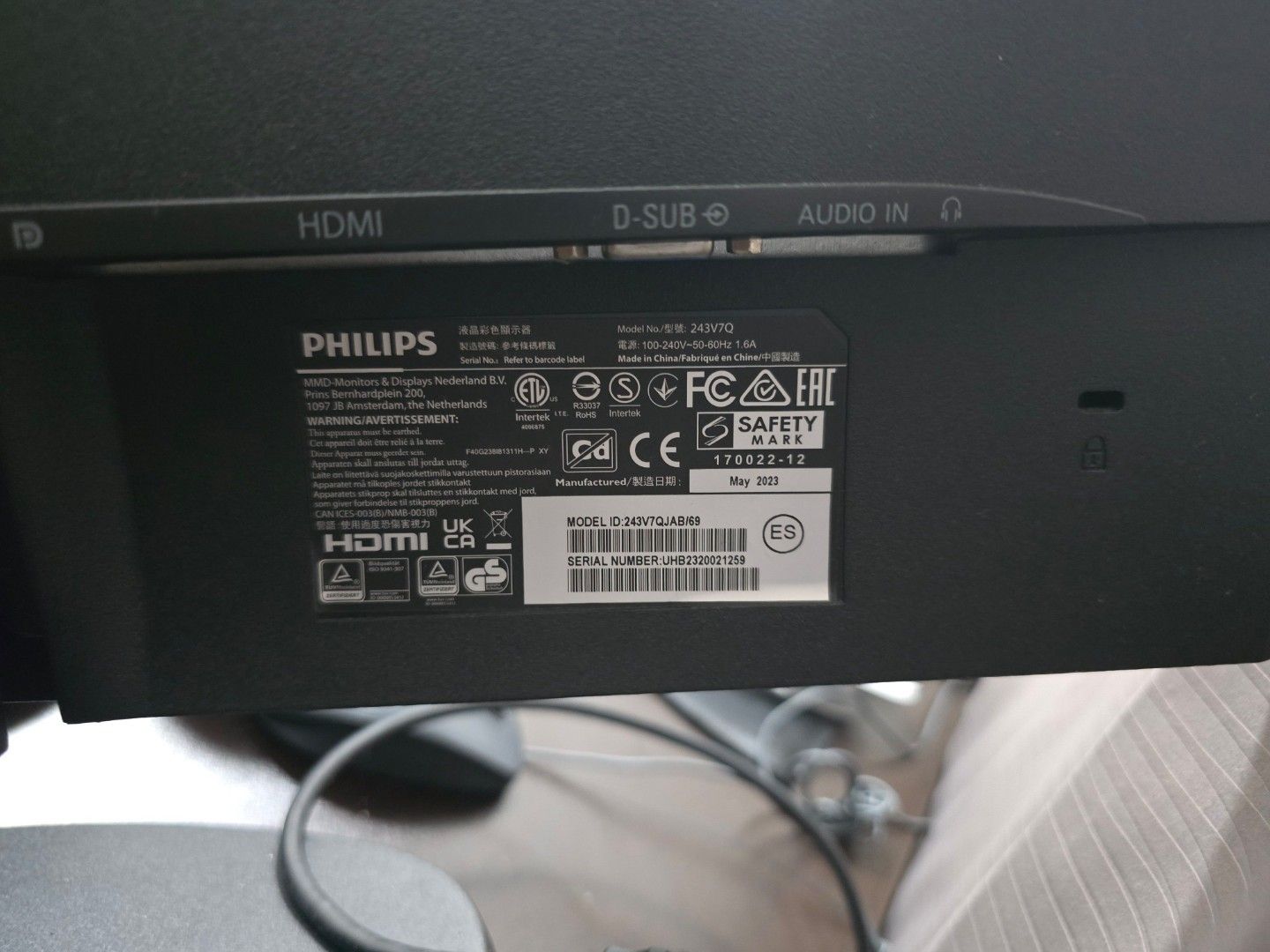 Monitor Philips 243V7QJAB/69469523236295823361