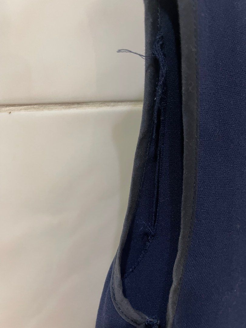 Navy Blue Semi-Formal Dress (Category: Dresses) located in Cainta. Submitted by lovedbyzozo (Listing ID 1441135011, Image 2). Description: - needs stitching at the sleeves - RFS: decluttering.