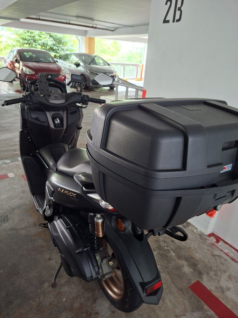 NMAX 155 V2 (Category: Class 2B) located in Singapore. Submitted by Samcrasher17 (Listing ID 1440656321, Image 3). Description: Yamaha NMAX 155 V2 2021 Model (Matt Black) – COE till May 2031 Roadtax just Renewed till May 2027 Kindly take note Number Plate will be retained by me. Selling a well-maintained Yamaha NMAX 155 in sleek Matt Black. Bike Fully Paid. Perfect daily commuter with a long COE balance. Low Maintenance Fuel Efficient Bike. COE E