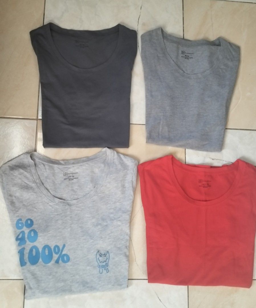 No Boundaries T-Shirts Bundle (3x M, 1x L) (Category: Shirts) located in Quezon City. Submitted by borresashl49573 (Listing ID 1441063277, Image 1). Description: - Bundle of 4pcs No Boundaries T-shirts 😍 - Good condition, very minimal sign of use lang. As in swerte nyo sa bundle nato grabe! 😍 - Colors: 3 Diff. shades of Grey & 1 Red - Sizes: M-Semi L - Ideal for everyday wear - TAKE ALL FOR 500php .