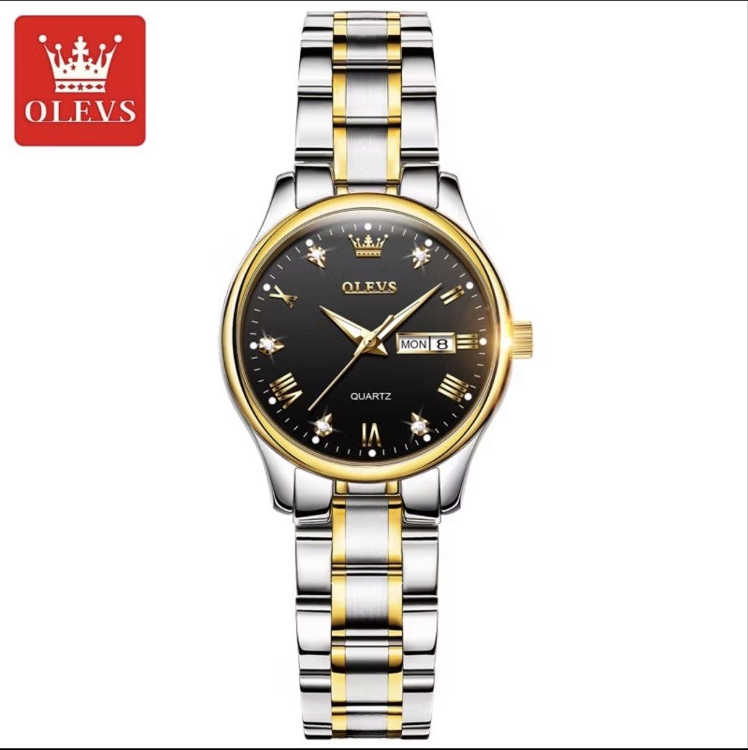 OLEVS Quartz Watch Two-Tone Stainless Steel (Category: Women's Watches) located in Quezon City. Submitted by eurekae (Listing ID 1441090894, Image 1). Description: - Classic OLEVS watch -Sealed!!! -Brand new -message me for photo.