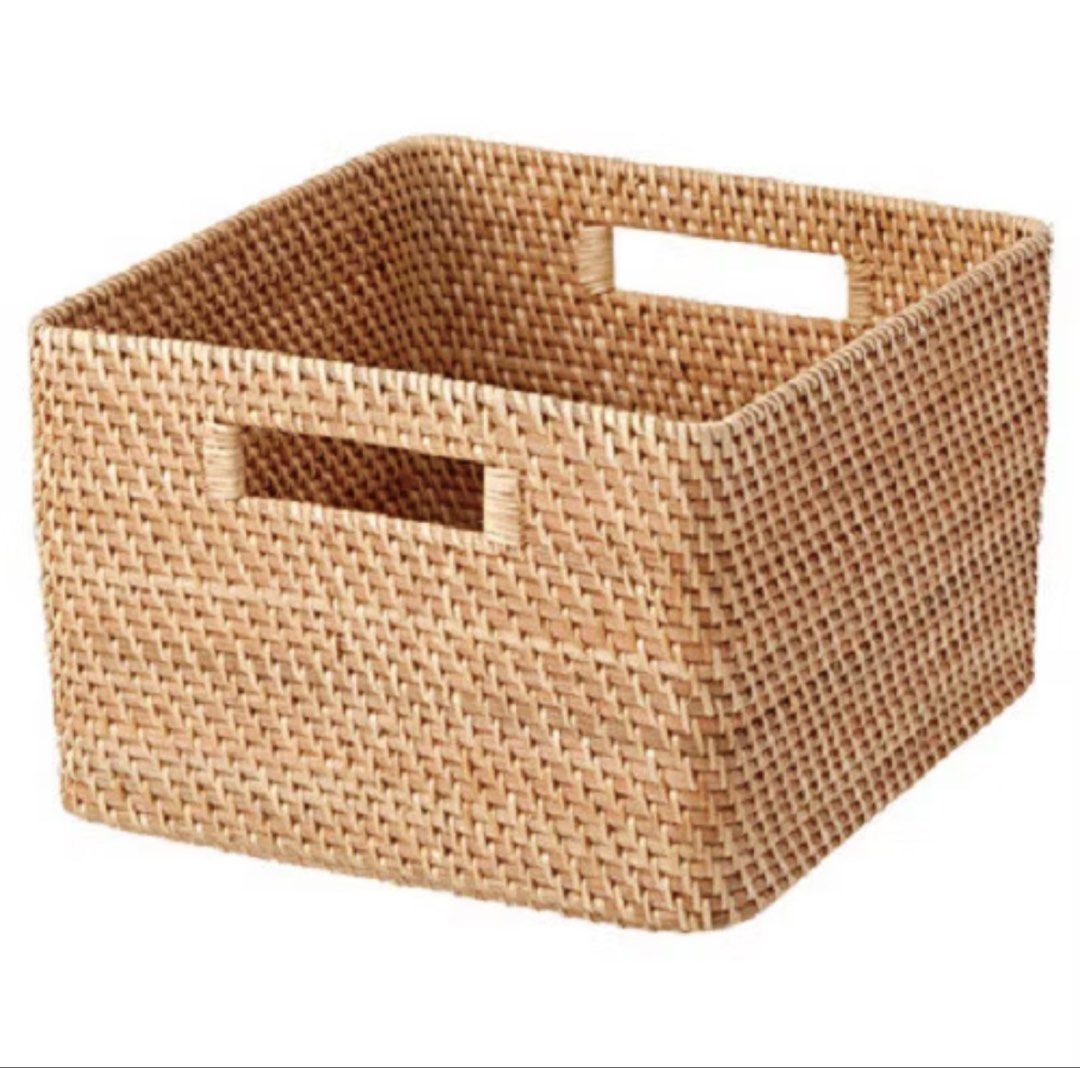 Original Muji Stackable Rattan Square Basket469323444882001921