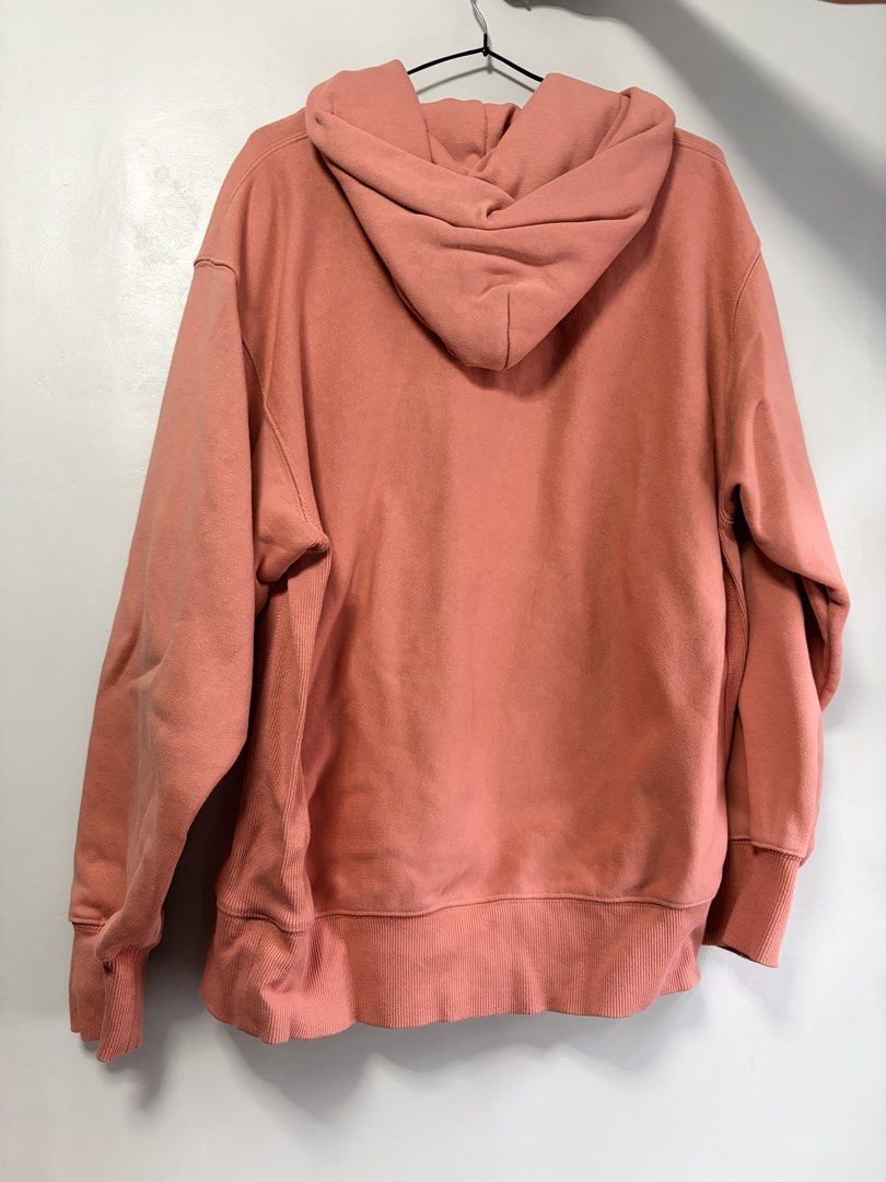 GU Oversized Coral Pink Hoodie (Category: Coats, Jackets and Outerwear) located in Tanza. Submitted by iamdhana (Listing ID 1440954683, Image 2). Description: - Super comfy oversized hoodie - Nice coral pink color - Front pocket - Drawstrings on the hood - Great for casual wear, lounging, or running errands - Easy to style with jeans or shorts Thick Fabric Bought in Japan RFS: Decluttering.