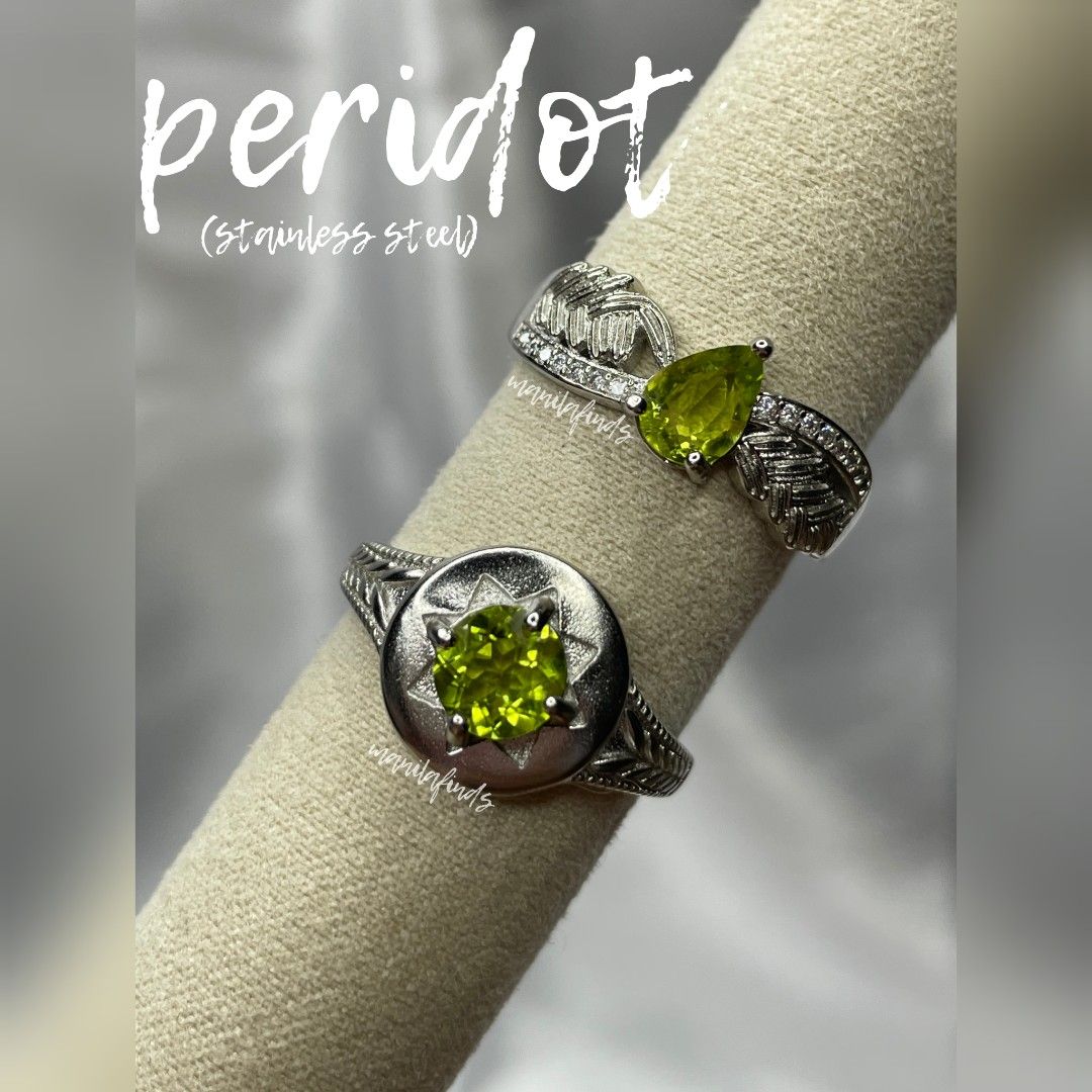 Peridot teardrop stainless steel adjustable rings (Category: Rings) located in Caloocan City. Submitted by manilafinds. (Listing ID 1441005415, Image 1). Description: ⚜️ Peridot ⚜️ #manilafindsRings ✔️ Stainless Steel ✔️ Adjustable Fit 🎀 𝗔𝘃𝗮𝗶𝗹𝗮𝗯𝗹𝗲 𝗼𝗻 𝗺𝘂𝗹𝘁𝗶𝗽𝗹𝗲 𝗽𝗹𝗮𝘁𝗳𝗼𝗿𝗺𝘀 — 𝗳𝗶𝗿𝘀𝘁 𝘁𝗼 𝗽𝗮𝘆, 𝗳𝗶𝗿𝘀𝘁 𝘁𝗼 𝘀𝗲𝗰𝘂𝗿𝗲. 🎀 1️⃣ ₱550 (teardrop) 2️⃣ ₱580 👆🏼 Tap ➡️ #MNLFindsAVAILABLE ⬅️ to view all available items. 