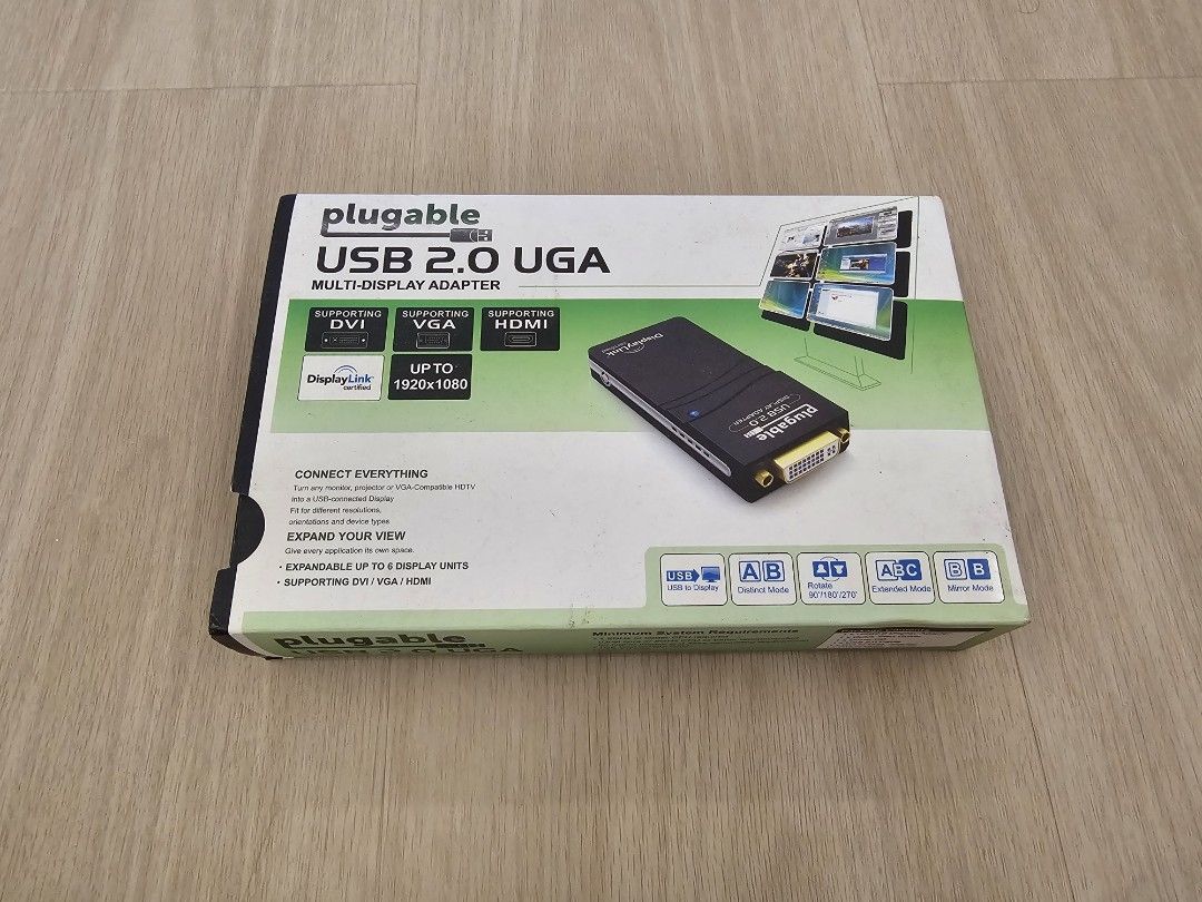 Plugable USB 2.0 UGA Multi-Display Adapter469018494559201280