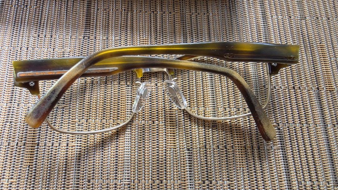 POLICE Eyeglasses Tortoiseshell Metal Frame (Category: Sunglasses & Eyewear) located in Naga. Submitted by solamia (Listing ID 1440968566, Image 2). Description: - Classic rectangular eyeglasses - Tortoiseshell acetate top and arms - Metal lower rim - Clear lenses fitted (ready for prescription) - Stylish for everyday wear.