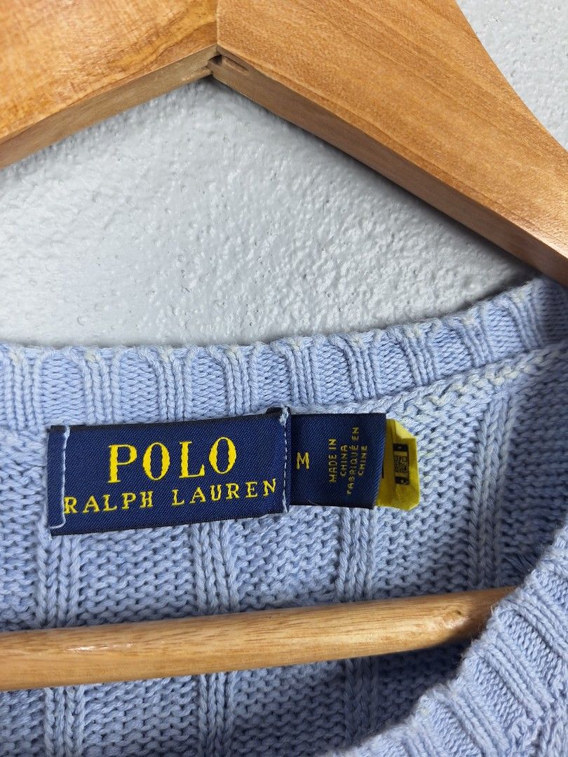 Polo Ralph Lauren Cable Knit Sweater (Category: Blouses) located in Sibulan. Submitted by studioxano (Listing ID 1441096983, Image 2). Description: RL knitted womens top -P1000 + Sf size M excellent condi 9.5/10 color rate no issue needwash Loc: Dumaguete city.