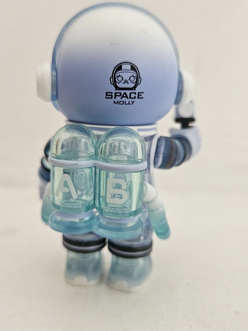 Pop Mart Space Molly v2 Glacier Rare (Category: Designer & Blind Box Toys) located in Quezon City. Submitted by destashingme (Listing ID 1441003600, Image 3). Description: - Mega Space Molly Glacier figure - Transparent blue astronaut design - Comes with collectible card - Ideal for Molly fans and collectors - Unique collectible piece.