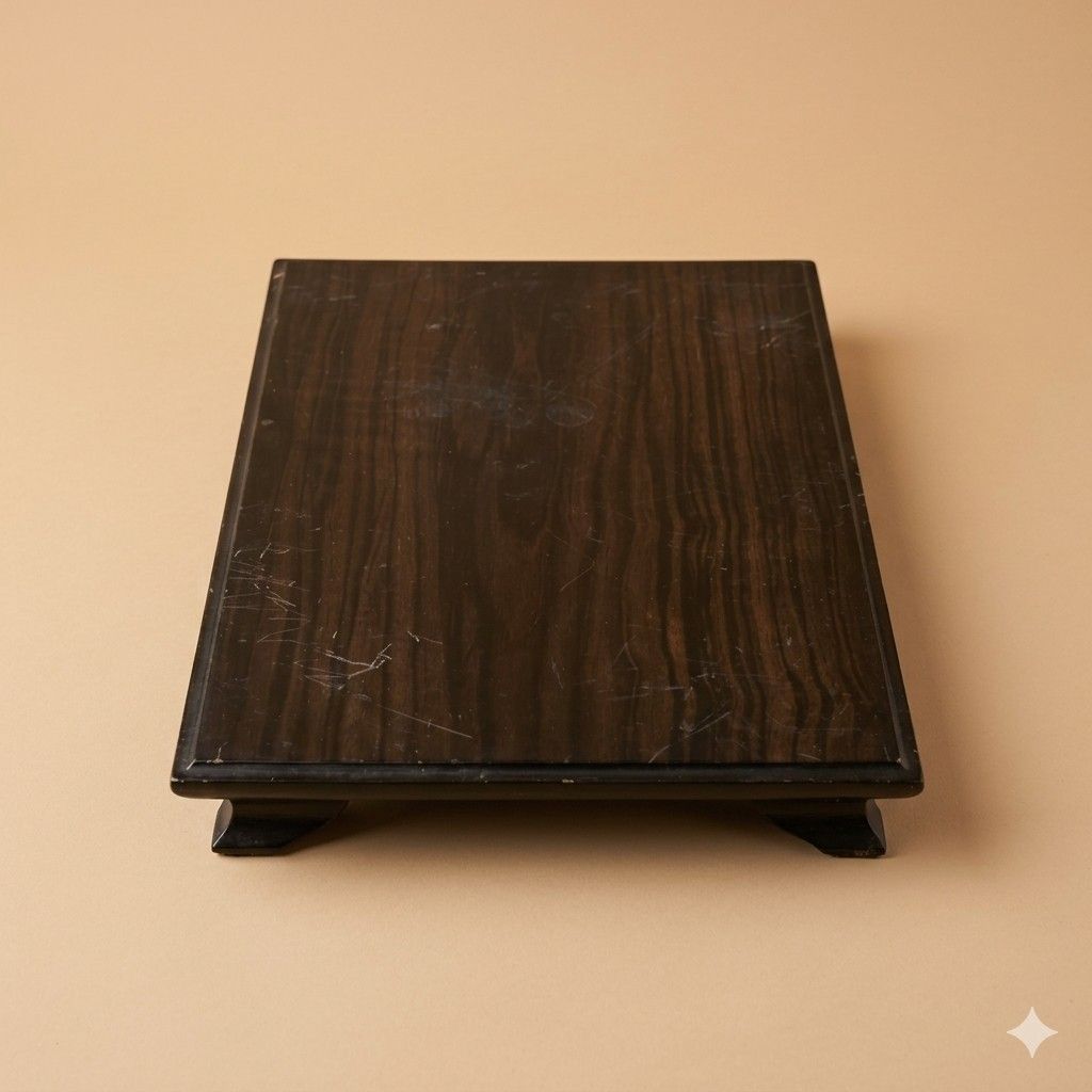 Premium Heavy-Duty Wood-Grain Display Tray / Decorative Riser – 19" x 12.5" (Category: Vintage Collectibles) located in Quezon City. Submitted by lem1998 (Listing ID 1441134980, Image 2). Description: Elevate your space with this substantial, high-quality display tray. Featuring a rich, dark wood-grain finish, this piece offers the classic aesthetic of premium timber with the clean, smooth look of modern laminate. Its impressive weight gives it e