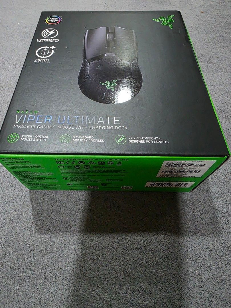Razer Viper Ultimate With Doggle issue, 2k Last (Category: Mouse & Mousepads) located in Manila. Submitted by vespa.flyscreen (Listing ID 1441045802, Image 1). Description: 👉READ👉🔍👀👇👇👇 ✅P2K Last Price ✅️Srp Price is 6,995 , Bought in DataBlitz Robinson's Manila. ✅Meet Up Hizon j.bocobo 9am to 5pm Mon. to Fri. OR Watsons Pureza Cor. Magsaysay Blvd. Sta.mesa. 7pm Onwards. ✅️Razer Viper Ultimate ✅️Used (2nd hand) ✅️Issue Wireless Doggle (not 