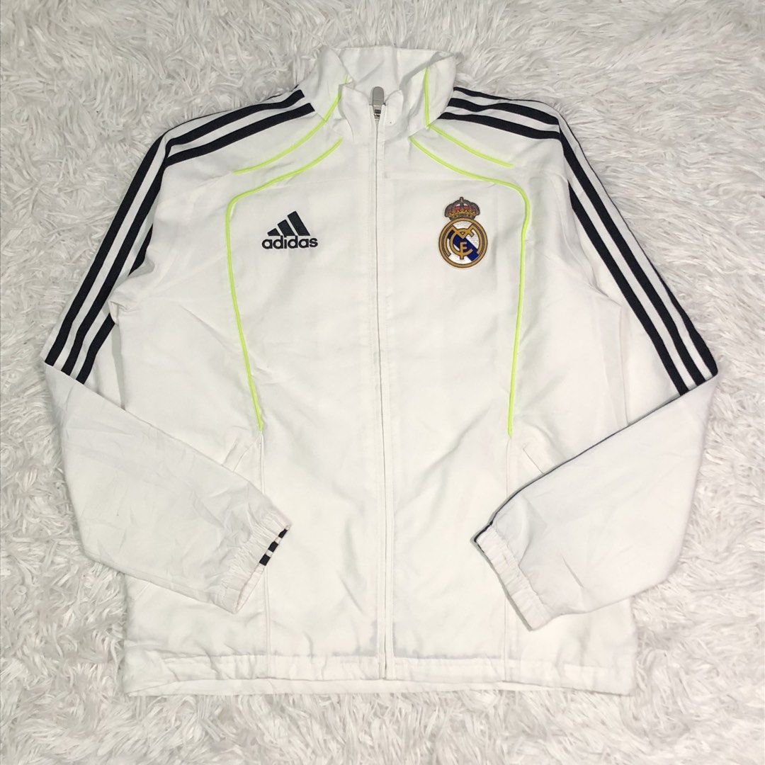 Real madrid football (Category: Activewear) located in Baguio. Submitted by sellingtonshop (Listing ID 1440993546, Image 1). Description: k45. 2010-2011 Real Madrid training jacket by adidahz Size: youth L fits S Dimes: 24.5 x 21 Condition: excellent Issue: none Mine: 880 Steal: 980 Grab: 1180 Unli Grab: +100 or more from the highest bid (example: unli grab 1280/ UG 1280) Bidding ends on June 1 at exactly 1:00 PM.