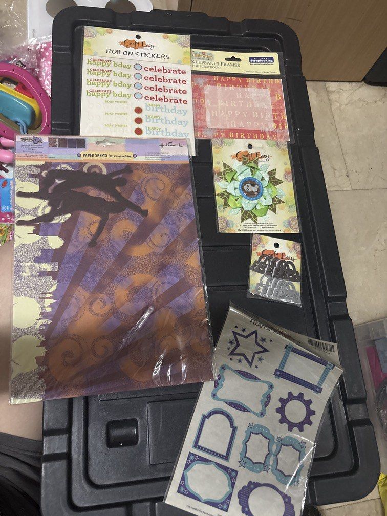 Scrapbooking materials 6 item set (Category: Craft Supplies & Tools) located in Manila. Submitted by vintageaccessories (Listing ID 1441093536, Image 1). Description: .