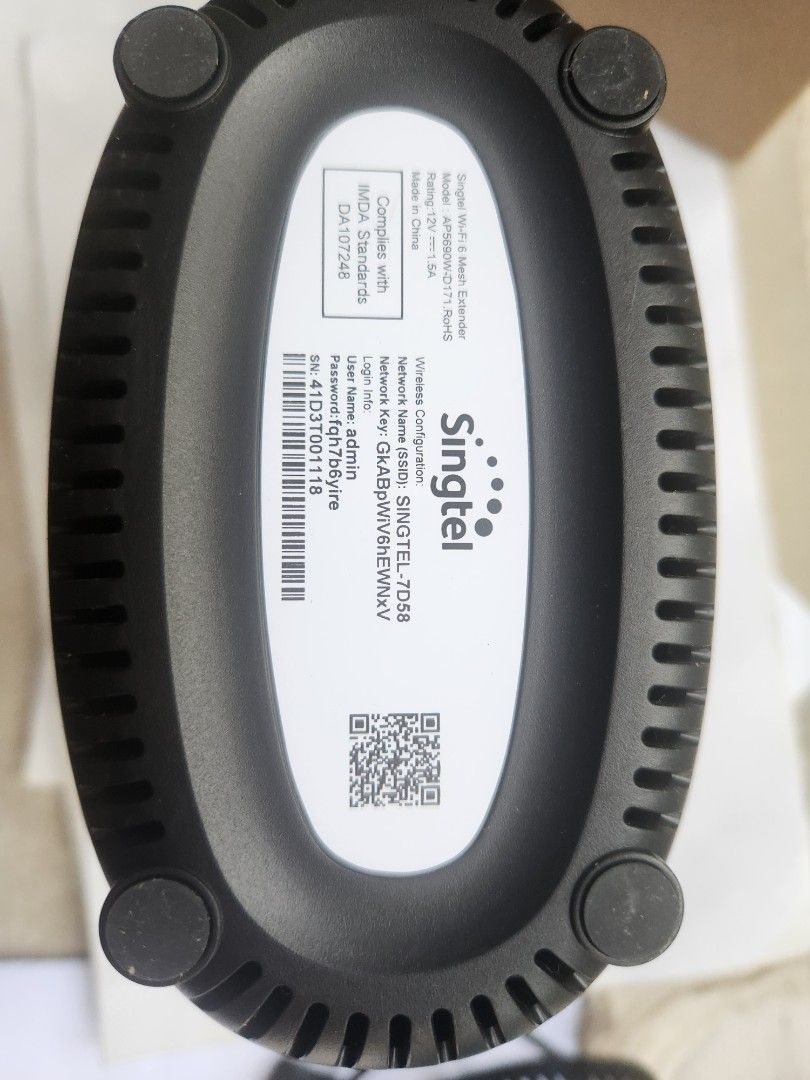 Singtel mesh WiFi 6 Router469270218387630080