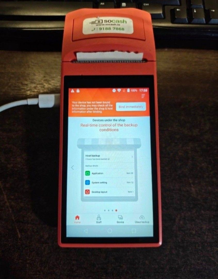 Socash Wireless Data POS System Terminal469279251084103683