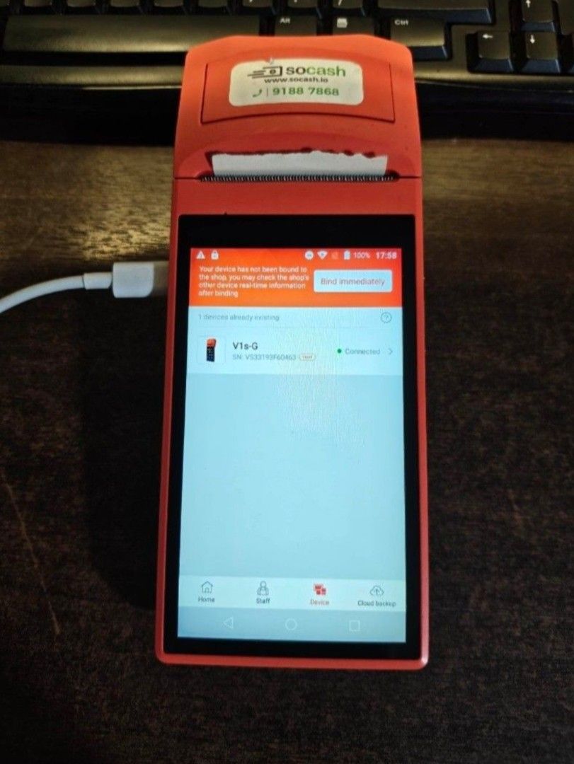Socash Wireless Data POS System Terminal469279251084103680