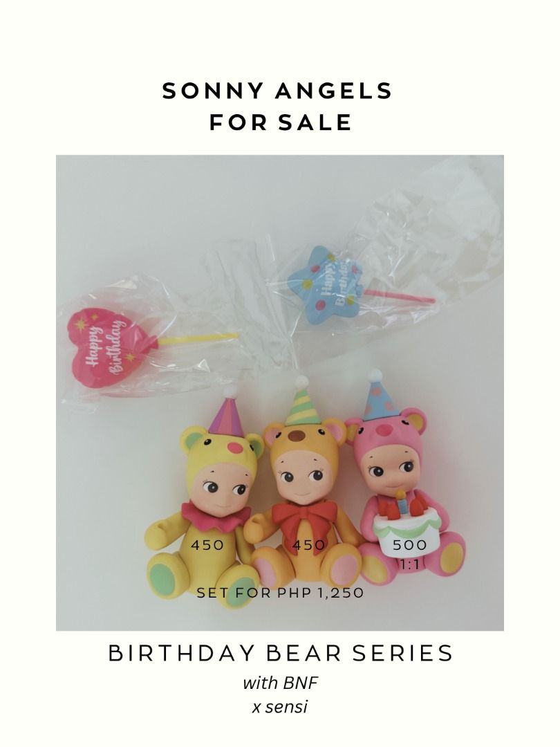 Sonny Angels (Category: Toys & Games) located in Marikina City. Submitted by small.chelsea (Listing ID 1441056469, Image 2). Description: ╭₊˚✿ ୨୧˚ selling random sonnys ! ˚୨୧ ✿₊╮ ♡ bundle takers are highly preferred ♡ x sensi ♡ complete with box & foil ✦ mop : gcash / gotyme/ bank transfer (payo) ✦ mod : sdd / j&t (c/o buyer) ✦ loc : bgc/marikina/pasig ♡♡♡♡♡♡.