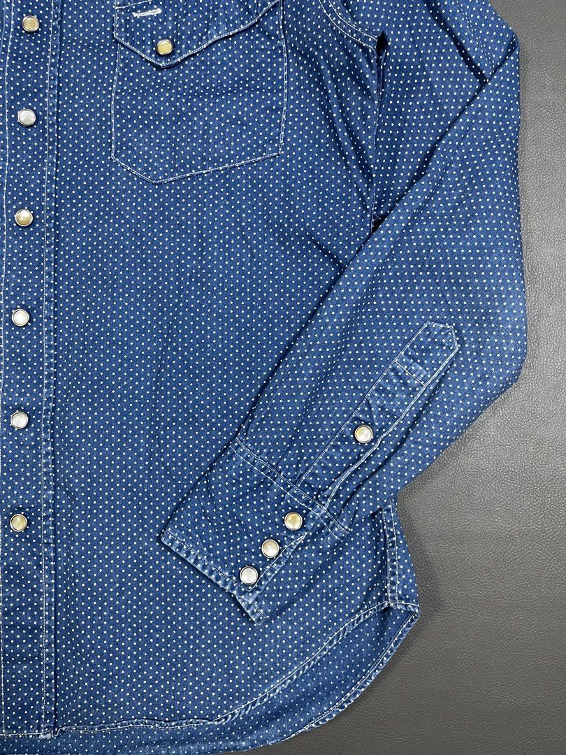 Sugar Cane Polka Dot Western Shirt (Category: Tshirts & Polo Shirts ) located in Caloocan City. Submitted by dapreluv (Listing ID 1441118060, Image 2). Description: Sugar Cane Polka Dot Western Shirt 4.5oz Made in Japan Width: 20” Shoulder: 17” Sleeves: 24” Length: 26” 1,700 .
