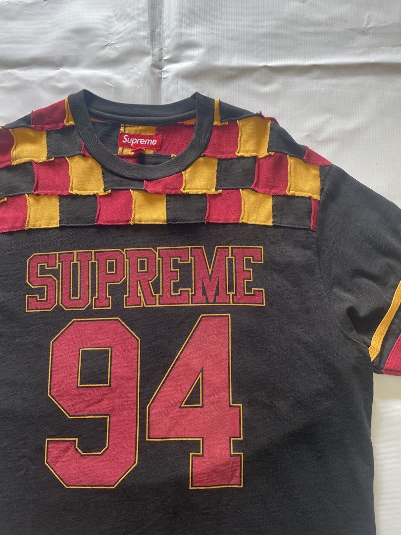 Supreme Patchwork Yoke (Category: Activewear) located in Petaling Jaya. Submitted by sable.catalog (Listing ID 1441036018, Image 2). Description: Supreme Patchwork Yoke ⭐️CONDITION / Like new ⭐️(Sizing M) 22/27 ⭐️PRICE - 400 _________________________________________ [📊] POSTAGE 10 WM/+15 EM [🔑] PM IS THE KEY [⭐️] NO FUSSY FUSSY [📦] COD DAMANSARA/KL CONDITION AS IS.