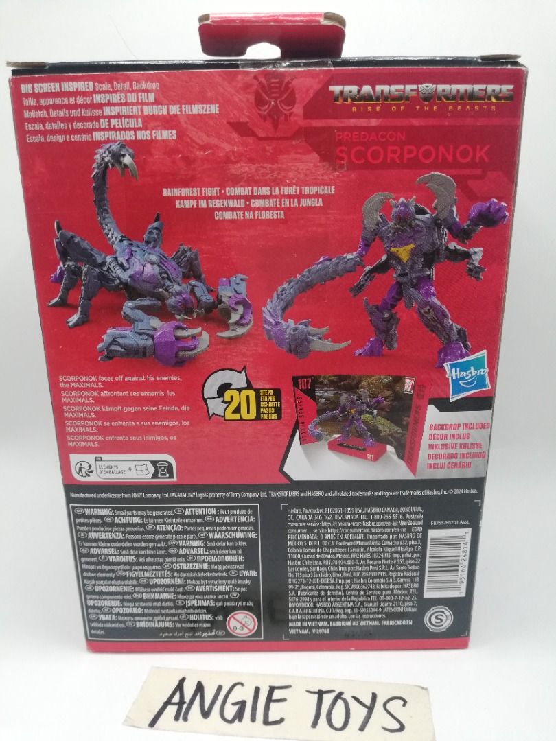 Transformers Studio Series SS-107 PREDACON SCORPONOK Deluxe Class (Sealed) (Category: Figurines & Statues) located in Davao. Submitted by angiesvintagetoyshoppe (Listing ID 1440955128, Image 2). Description: 🔥 TRANSFORMERS STUDIO SERIES SS-107: DELUXE CLASS PREDACON SCORPONOK 🔥 Up for grabs is an original 2024 Hasbro Transformers Studio Series Deluxe Class Predacon Scorponok (SS-107). Screen-accurate sculpt from the movie Rise of the Beasts! Co
