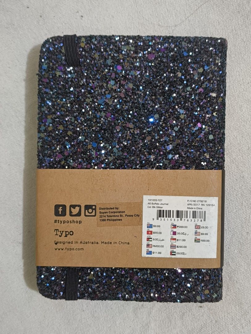 Typo Black Glitter A6 Buffalo Journal (Category: Stationery & School Supplies) located in Quezon City. Submitted by afteruse (Listing ID 1440974660, Image 3). Description: .