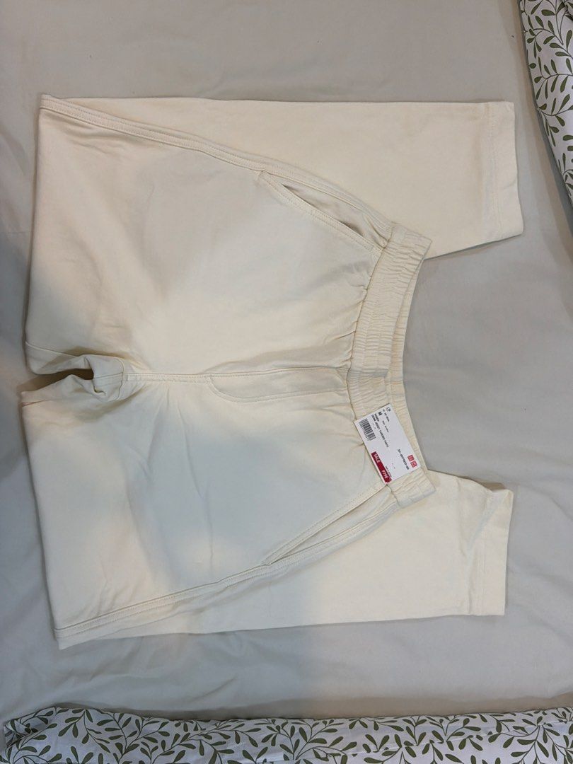 Uniqlo Cream Lounge Pants (Category: Other Bottoms) located in Tagaytay City. Submitted by miksell (Listing ID 1441112069, Image 1). Description: - Uniqlo cream lounge pants - Comfortable elastic waistband - Convenient side pockets - Soft and cozy material - Ideal for lounging or casual outings.