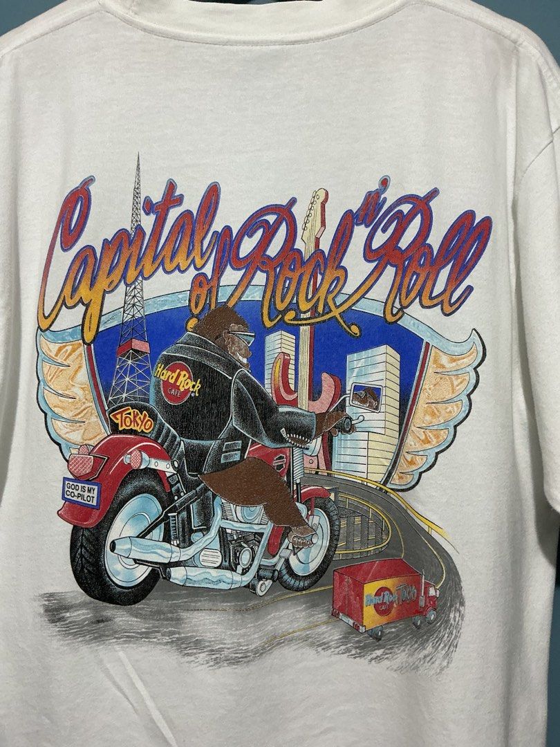 Vintage 90's Hard-Rock Cafe Tokyo Tee (Category: Tshirts & Polo Shirts ) located in Bulacan. Submitted by garmentsbyadi. (Listing ID 1441062477, Image 3). Description: Vintage Hard-Rock Cafe Tokyo Tee with HRC tag Authentic Hard rock Cafe Tokyo Tee Size: Large on tag Length: 22 Width: 30 Condition: Excellent Color rate: 9/10 Issue: See last picture for reference .