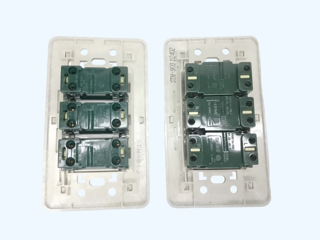 WALL OUTLET SWITCH 3-GANG HEAVY DUTY, 1-PC per ORDER (Category: Electrical, Adaptors & Sockets) located in Quezon City. Submitted by besteinpc (Listing ID 1440991981, Image 2). Description: WALL OUTLET SWITCH 3-GANG HEAVY DUTY, 1-PC per ORDER FEATURES: VARIATION 👉a. SWITCH 👉b. OUTLET BENEFITS: 👉Heavy duty HOW TOS: 👉Best for home and office use.