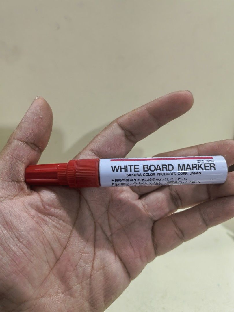 White Board Marker - Red (Category: Stationery & School Supplies) located in Cebu City. Submitted by dudes_villanueva (Listing ID 1440952153, Image 1). Description: White Board Marker - Red Brand: Sakura Japan Good as New.
