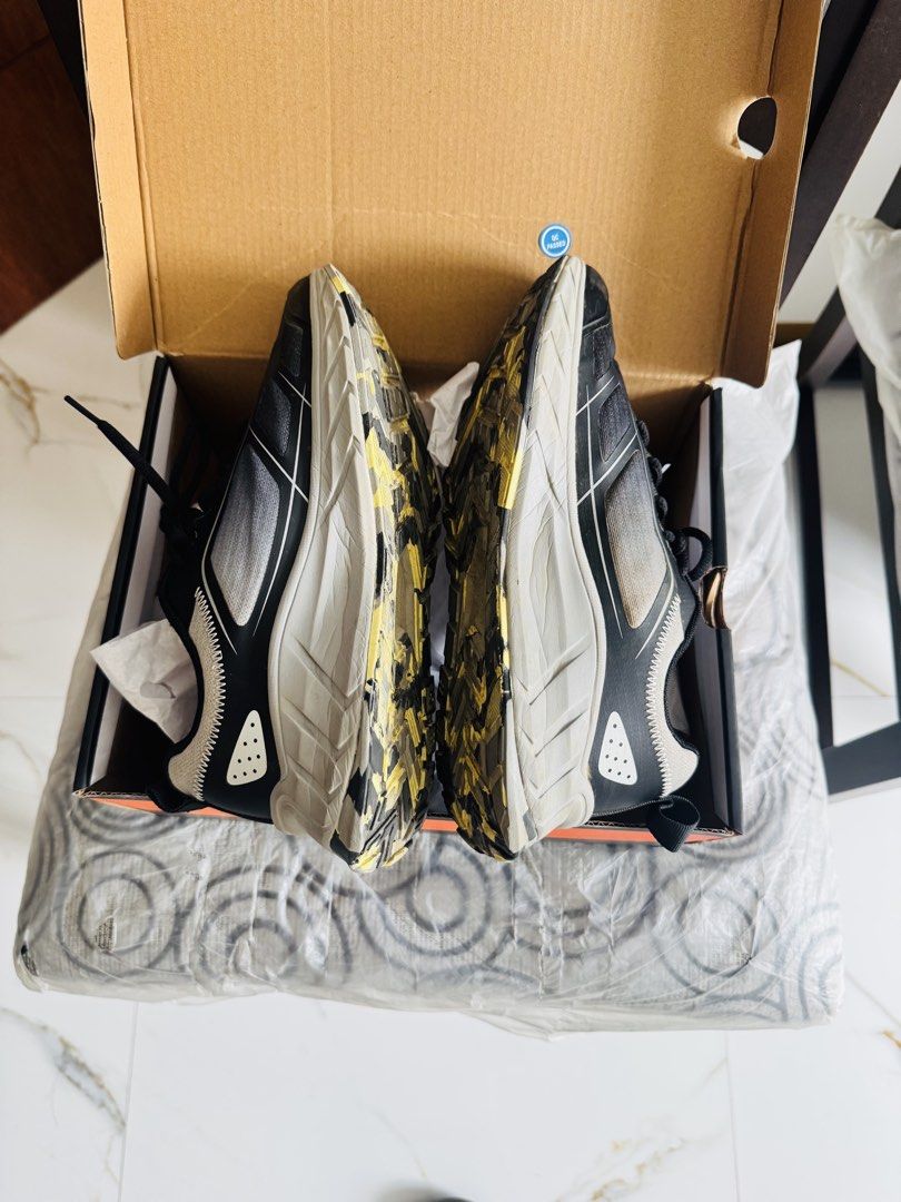 Trekking Shoes / Hiking Shoes / Trail Shoes (Category: Sneakers) located in San Pedro. Submitted by ely.c. (Listing ID 1440956897, Image 3). Description: - World Balance TERRA TRAIL Trail Hiking Shoes - Color: Black and Grey - Sole Pattern: Unique yellow and grey - Packaging: Original box included - Used once in Pulag Hike. Needs cleaning :) ✅ Good grip ✅ Comfy ✅ Didn’t give me hiker’s toe 🎉 -RFS: upgrade -Negotiable.
