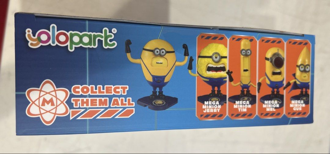 YOLOPARK Despicable Me 4 Mega Minion Dave Model Kit (Category: Figurines & Statues) located in Mandaluyong City. Submitted by kris3000 (Listing ID 1441117327, Image 2). Description: - Orig price is USD18 - Mega Minion Dave model kit from Despicable Me 4 - AMK series, stands 12cm tall - Poseable arms and interchangeable hands for dynamic display - Features a hidden banana compartment - Collectible item - other Minion models available! - Recommende