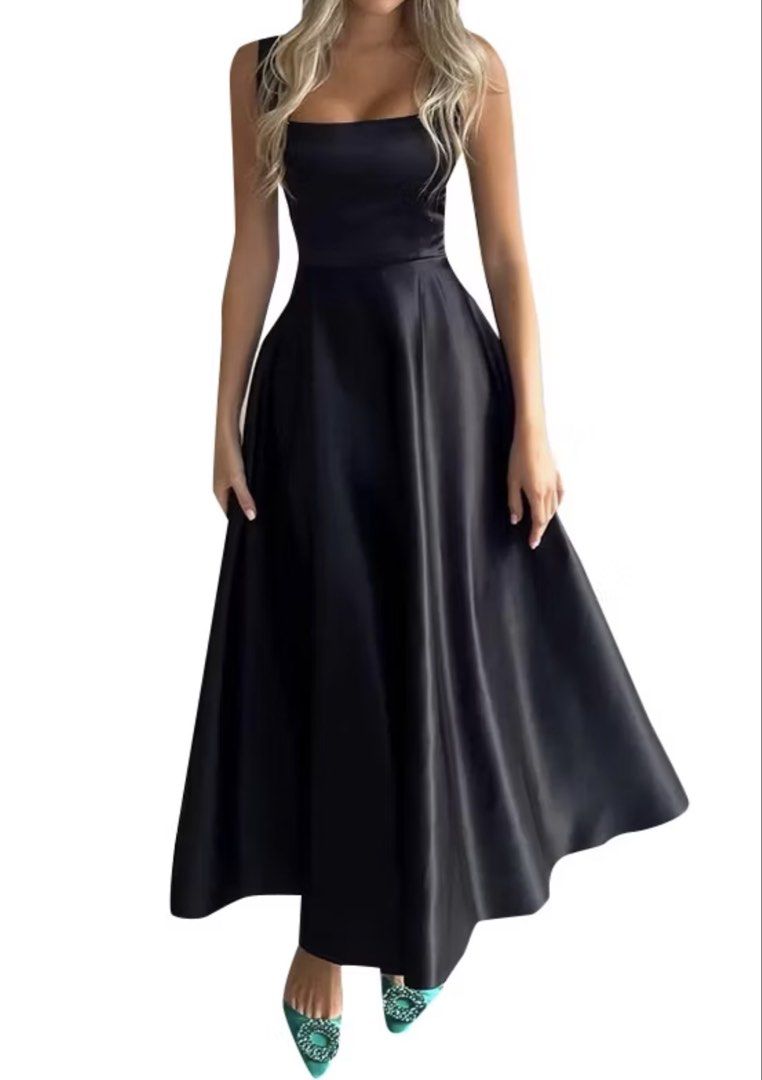 Zanzea Long black dress (Category: Dresses) located in Manila. Submitted by ceeej04 (Listing ID 1441037645, Image 1). Description: *** Brandnew *** Item Type:Dress Material: 100% Polyester Colors:Black Package include:1 Dress Cutting:Regular Stretch:Not Stretchable Length:Ankle Length Collar:Square Neck Sleeve Style:Sleeveless Closure Type:Side Zipper Waistline:High waist Pattern:Solid Thickness:Standard Style:Casual, Commute, Vintage, Elegant, S