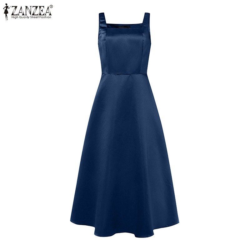 Zanzea Long black dress (Category: Dresses) located in Manila. Submitted by ceeej04 (Listing ID 1441037645, Image 3). Description: *** Brandnew *** Item Type:Dress Material: 100% Polyester Colors:Black Package include:1 Dress Cutting:Regular Stretch:Not Stretchable Length:Ankle Length Collar:Square Neck Sleeve Style:Sleeveless Closure Type:Side Zipper Waistline:High waist Pattern:Solid Thickness:Standard Style:Casual, Commute, Vintage, Elegant, S