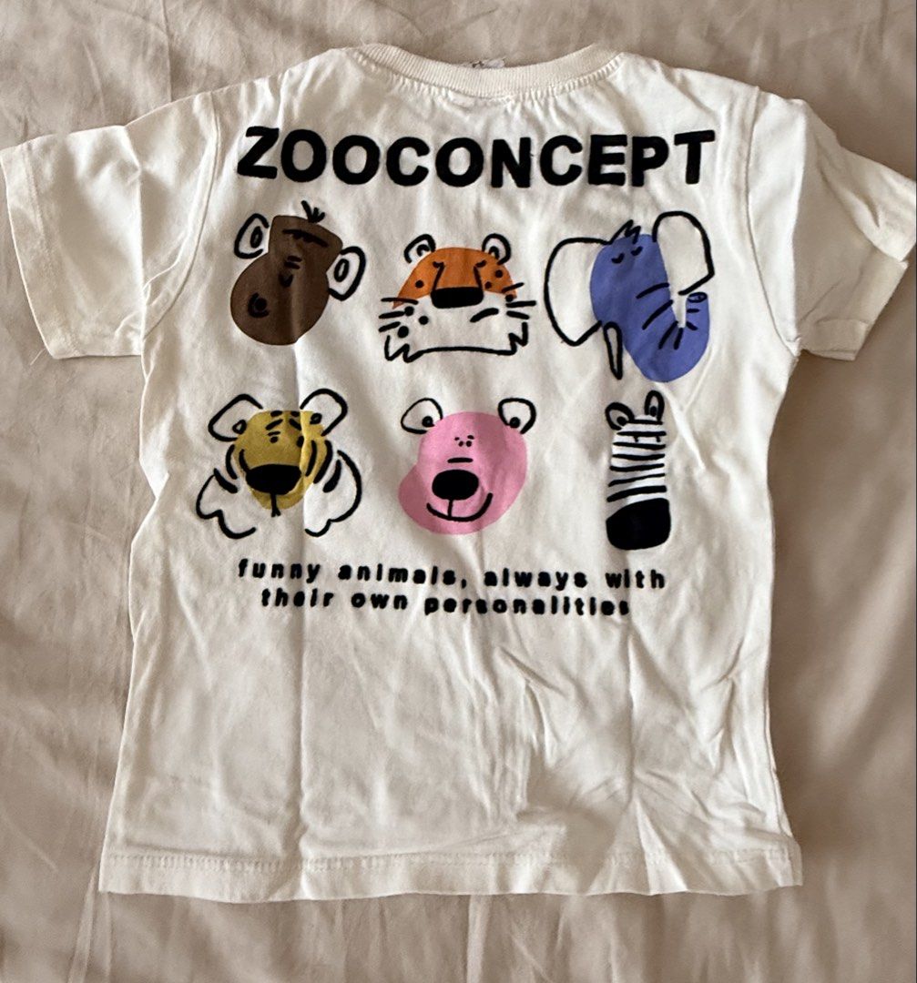 Zara Kids 3T Zoo Concept T-shirt and Shorts Set (Category: Babies & Kids Fashion) located in Cainta. Submitted by carlaloo07 (Listing ID 1440980850, Image 2). Description: - Zara kids' set - Size: 3 years / 98cm - Cream t-shirt with 'Zoo Concept' tiger graphic on front - Colourful animal print on back of t-shirt - Beige shorts - Made in Turkey - Ideal for everyday wear.
