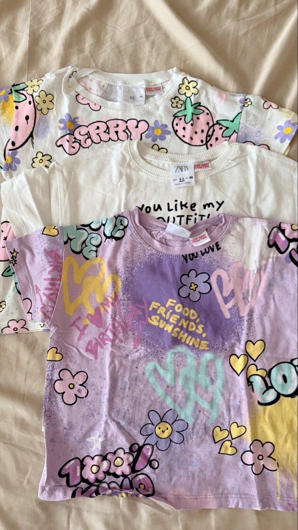 Zara Kids T-Shirts Bundle (2-3 Years) (Category: Babies & Kids Fashion) located in Cainta. Submitted by carlaloo07 (Listing ID 1440982513, Image 1). Description: .