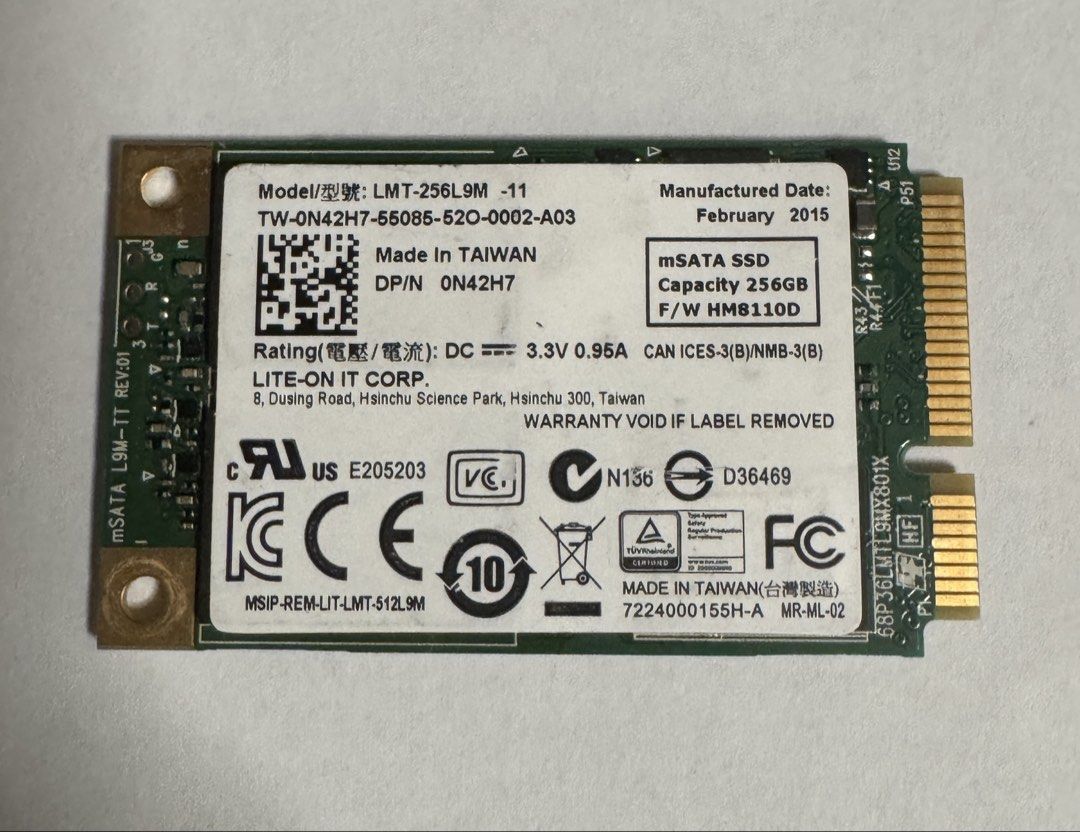 256GB mSATA SSD445051789420810240
