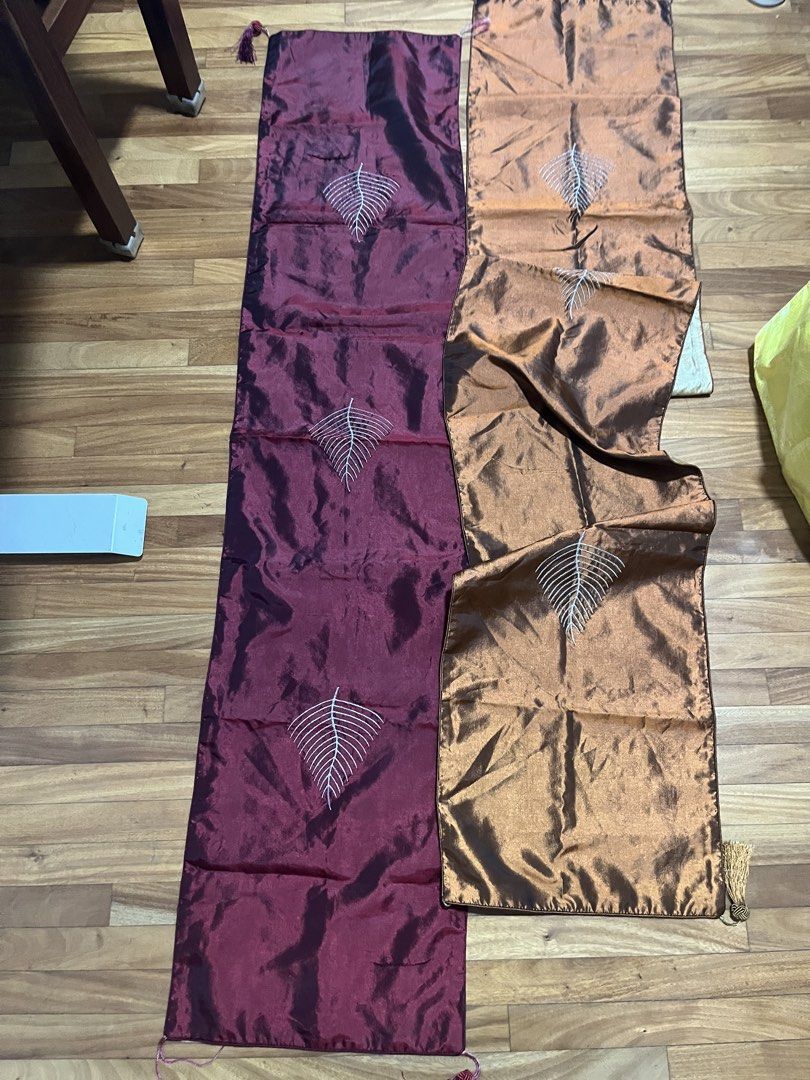 2 for $9 satin table runners with tassels