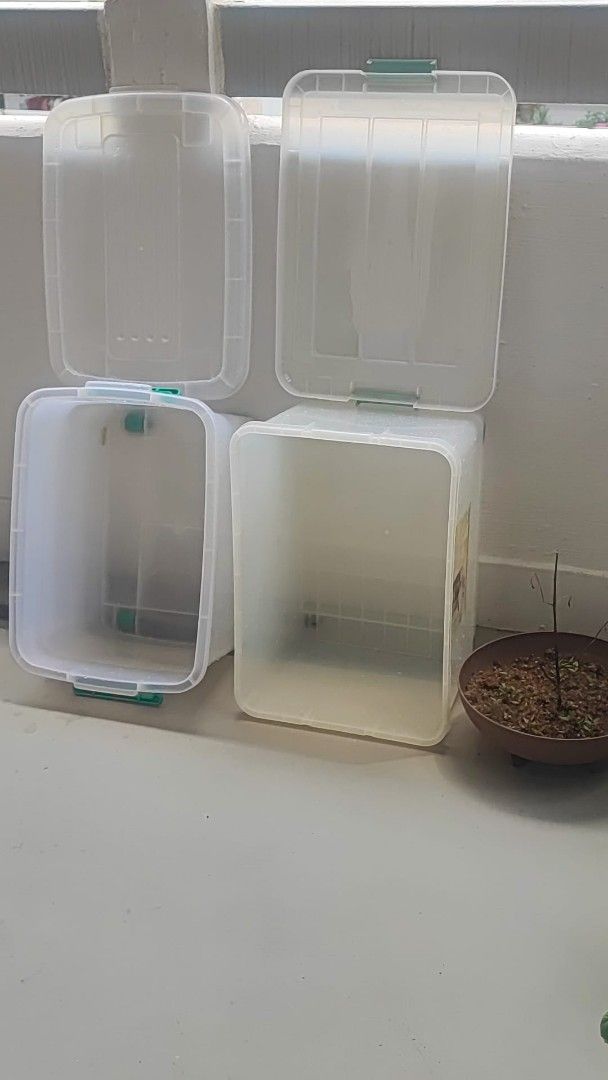 2for$8 Clear Plastic Storage Boxes with Lids