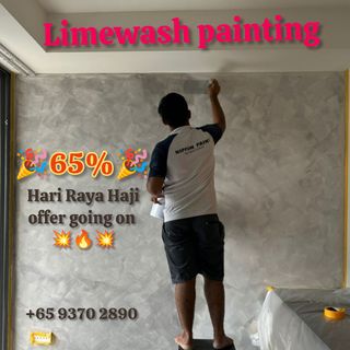 🔥Plastering Service/🔥painting Service/Limewash Painting/Momento painting/Design wall/Feature Wall/PU epoxy Paint/Epoxy Floor Paint/Varnish Polish/Dismantle & Disposal Service/Grouting Service/Hacking Service/Oil Paint Service/Cement Screeding/Self-Leveling/House Painting/Home Painting  Collection item 1