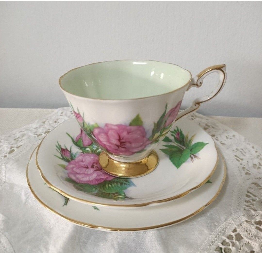 6 x Vintage Floral Tea Trio Sets444749733535436801