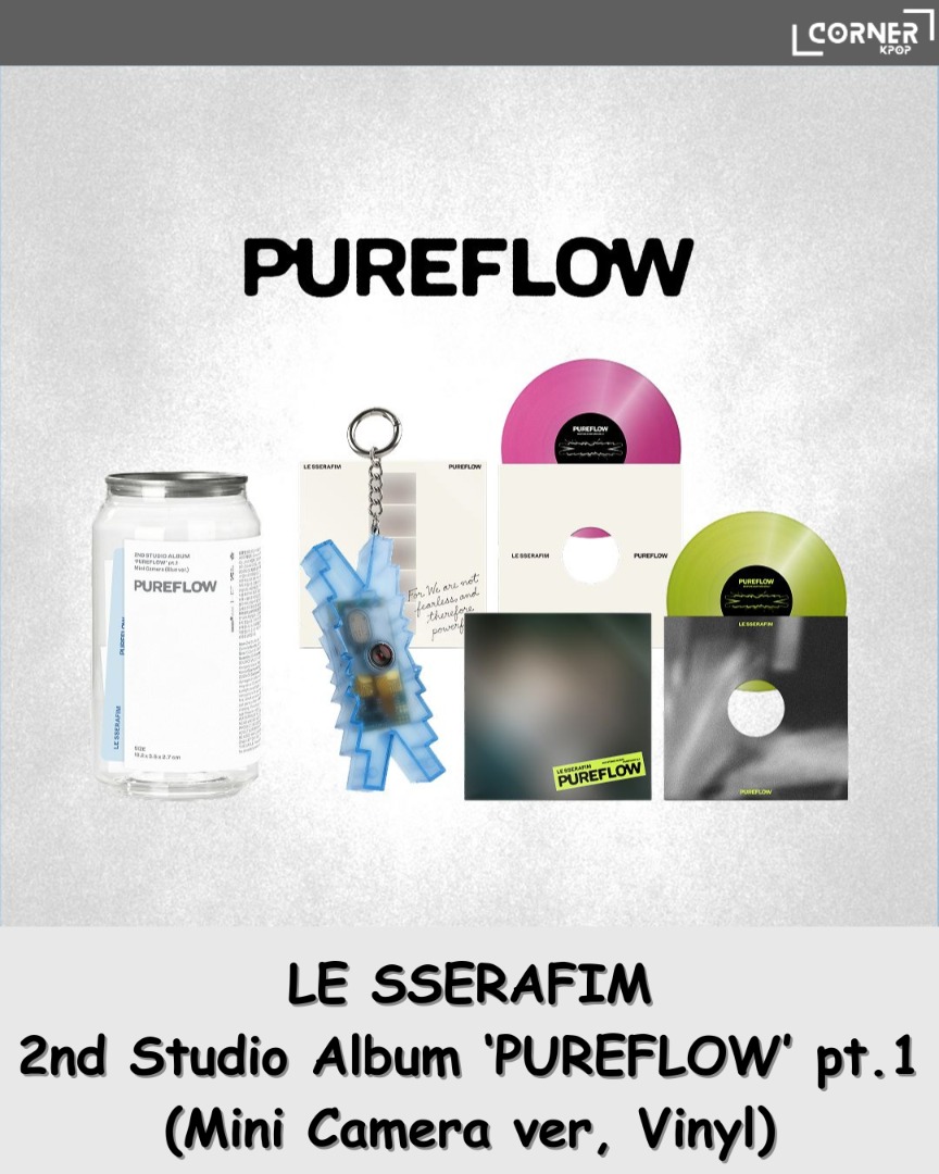 (已截) [韓國預訂] FIM韓國專輯代購 LE SSERAFIM 2nd Studio Album ‘PUREFLOW’ pt.1 ...