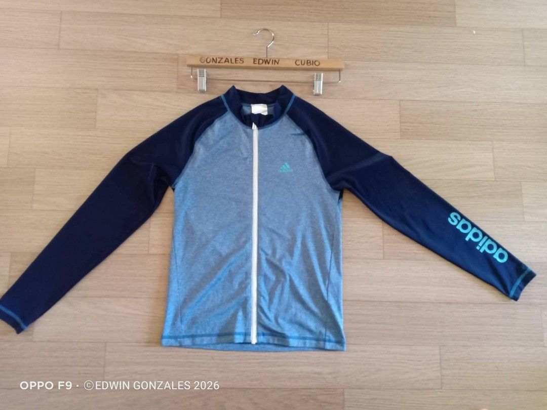 ADIDAS RASH GUARDS SIZE 160 (Category: Swim Top & Rash Guards) located in Nasipit. Submitted by edwingonzales498-69377 (Listing ID 1436001650, Image 2). Description: Original Adidas Zipper Rash Guard Size 160 on tag (Fits Xs to Small)Unisex Excellent to like new condition Good for beach outing , iwas sa init. 🔖Php 349 only (Noted: Mai heart na sticker to avoid restrictions).