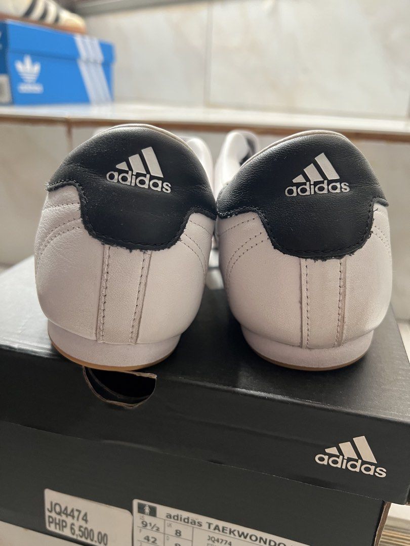 Adidas training shoes (Category: Sneakers) located in Paranaque City. Submitted by elle21fabfinds (Listing ID 1435984029, Image 3). Description: 100% authentic bought in store, excellent used condition. Size US 9.5 unisex. Used for a short time in taekwondo training. .