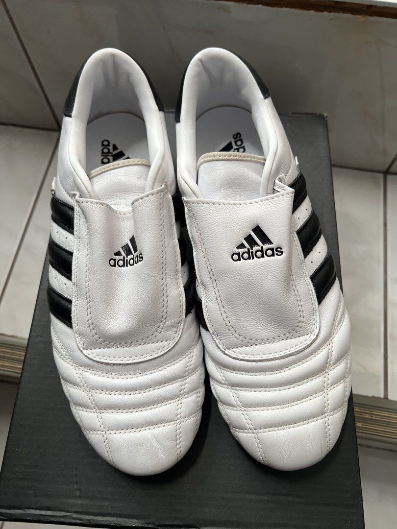 Adidas training shoes (Category: Sneakers) located in Paranaque City. Submitted by elle21fabfinds (Listing ID 1435984029, Image 1). Description: 100% authentic bought in store, excellent used condition. Size US 9.5 unisex. Used for a short time in taekwondo training. .