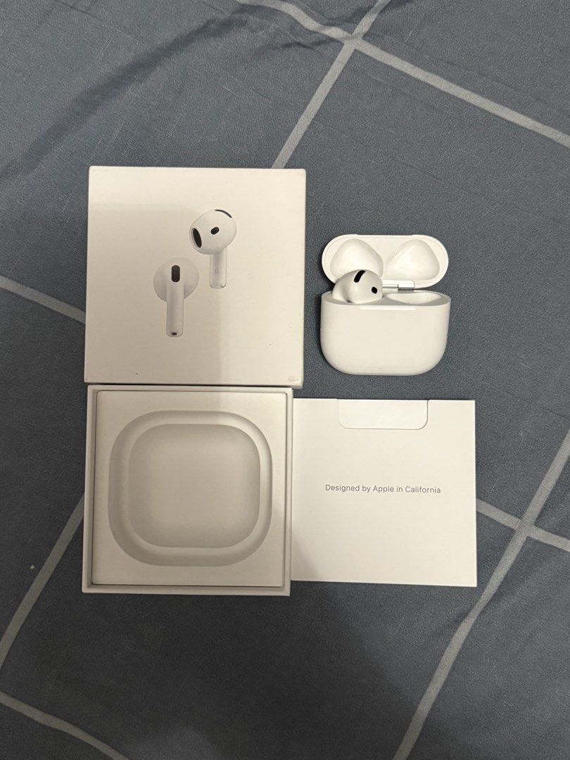 Airpods 4 with Active Noise Cancellation (Right Pod Missing) (Category: Earphones) located in Paranaque City. Submitted by beauciei (Listing ID 1435943781, Image 2). Description: AirPods 4 (ANC) – Left Pod + Case Only (Right Pod Missing) * Original AirPods 4 with Active Noise Cancellation * Includes: Left AirPod + Charging Case + Box * Right AirPod is missing * Bought from Power Mac (Nov 8, 2025) * Slightly used, still in good working condition *