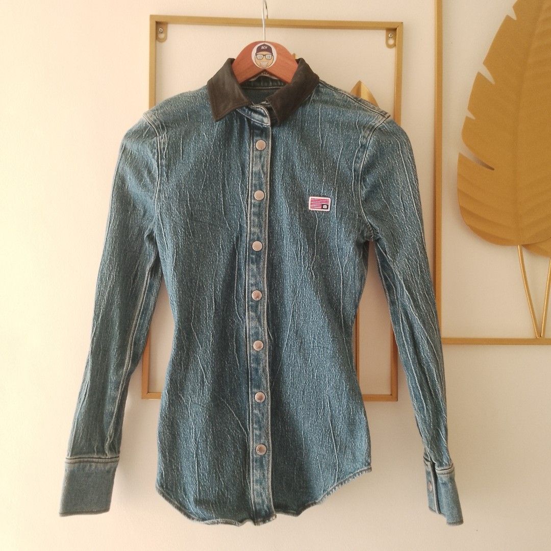 Alexander Wang " Denim" shirt-jacket (Category: Luxury Apparel) located in Calumpit. Submitted by BCHThriftShop (Listing ID 1436031743, Image 2). Description: Note: Pls! Refer to the dimensions for proper fit🔥 📌Dimes : L= 25.5 in. W= 15.5 in. 📌Issue : N/A 📌Color rate : 9.5/10 📌Condition: Like New 📍Due to the brightness, the photo may differ from the actual one💡 🙏Pls! message us if you need further informationℹ️ 🙏Please! keep in mind that