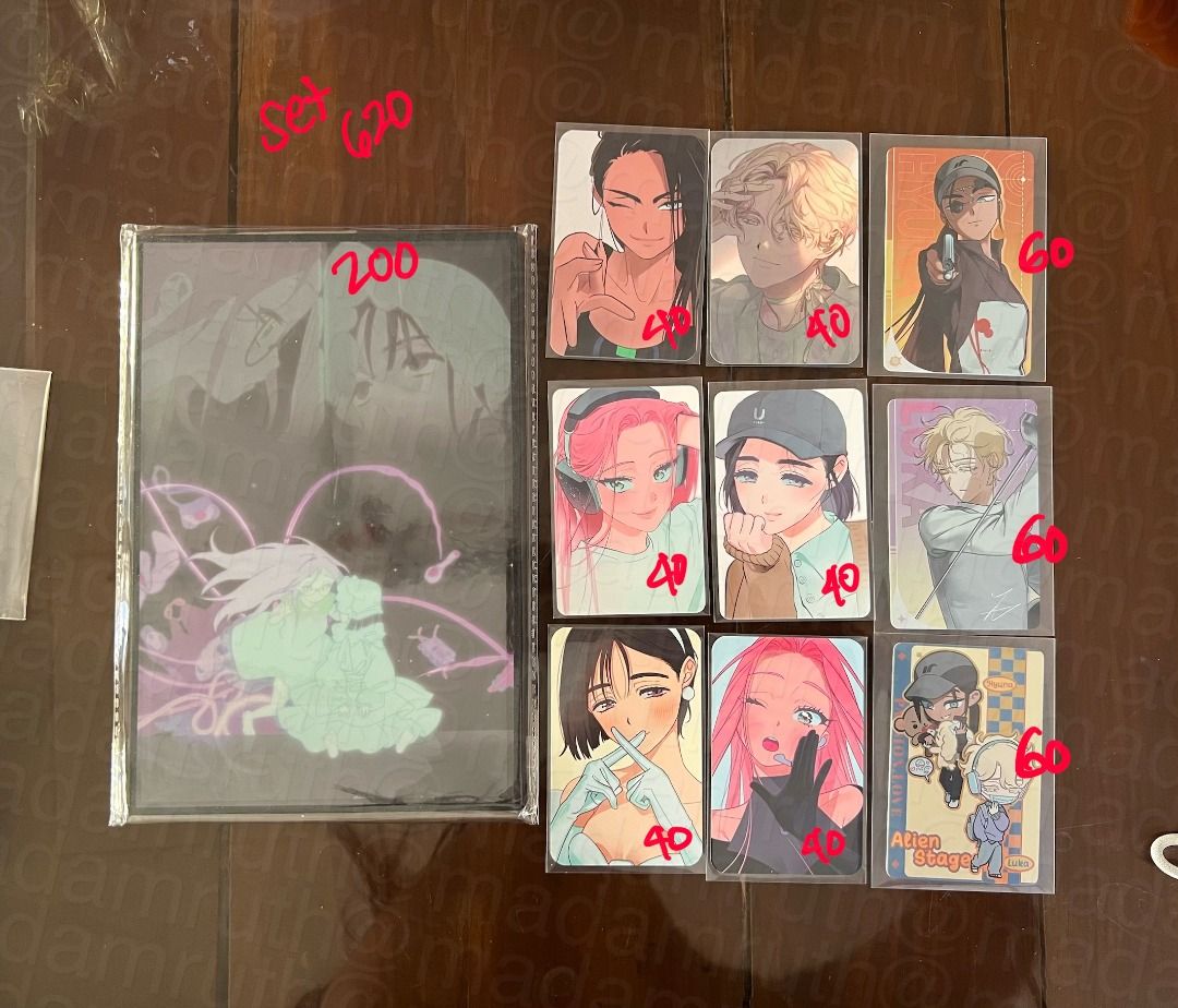 Alien Stage Set SOLD AS SET ONLY Mizisua HyunaLuka Mizi Sua Hyuna Luka ALNST Shikishi Photocard recollection passionlove passion love (Category: Toys & Games) located in Cavite. Submitted by madamruth (Listing ID 1436069620, Image 1). Description: Strictly sold as set. Prices are for references only. All my items are official items unless stated otherwise. Mop: gcash bdo Mod: sdd, j&t Loc: Imus, Cavite.