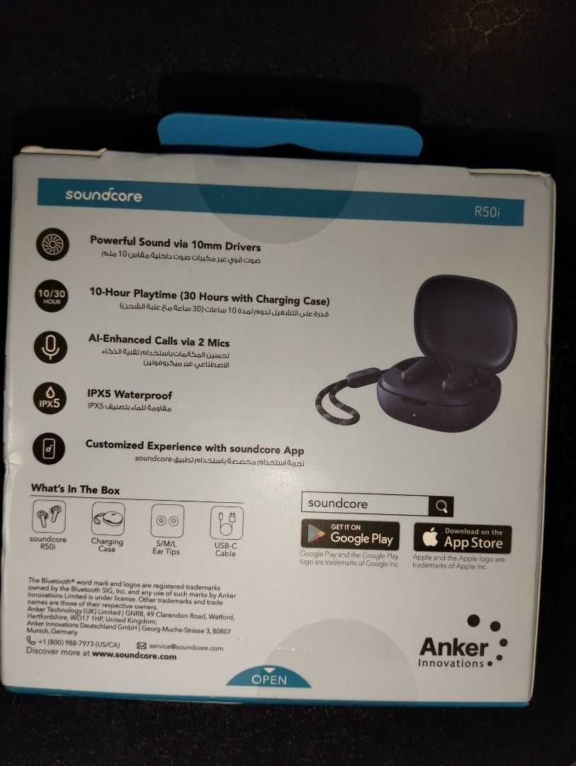 Anker R50i + Lenovo EA420 Earbuds (Category: Earphones) located in Manila. Submitted by wandering.witch (Listing ID 1436034448, Image 2). Description: Sealed R50i Blue color - Unopened Lenovo EA420 Earbuds White color - Disinfected and clean - No problems with audio Delivery via Lalamove.